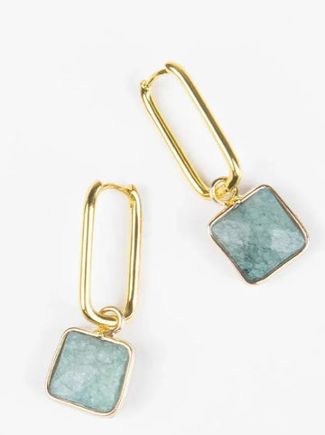 Candy Party Gold Geometric Earrings-curvy-faja
